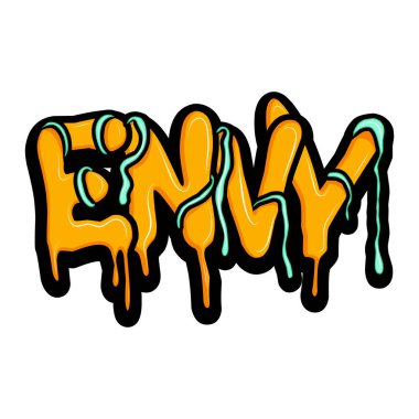 graffiti lettering typography art illustration clipart