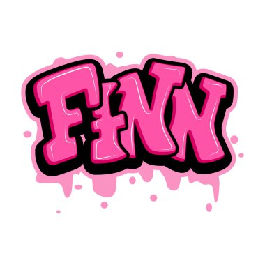 Graffiti harfleri tipografi sanatı çizimi