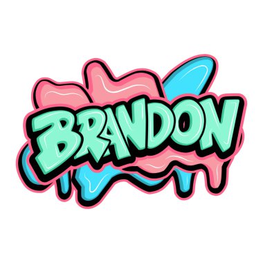 Graffiti harfleri tipografi sanatı çizimi