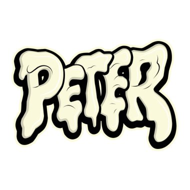 Graffiti harfleri tipografi sanatı çizimi