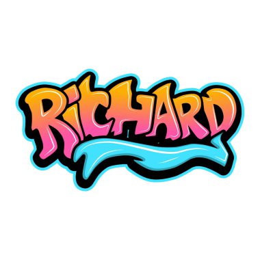 Graffiti harfleri tipografi sanatı çizimi