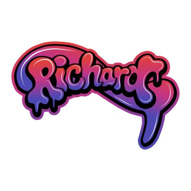 Graffiti harfleri tipografi sanatı çizimi