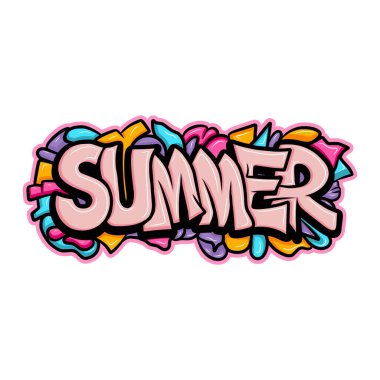 Yaz hakkında el yazısı graffiti sanatı