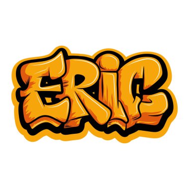 Graffiti harfleri tipografi sanatı çizimi