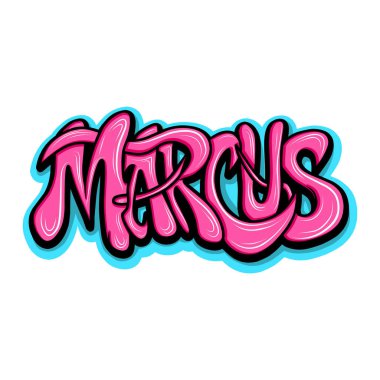 Graffiti harfleri tipografi sanatı çizimi