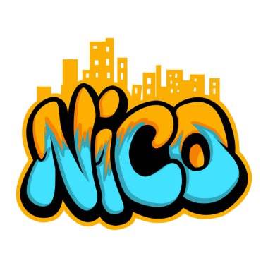 Graffiti harfleri tipografi sanatı çizimi