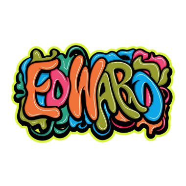 Graffiti harfleri tipografi sanatı çizimi