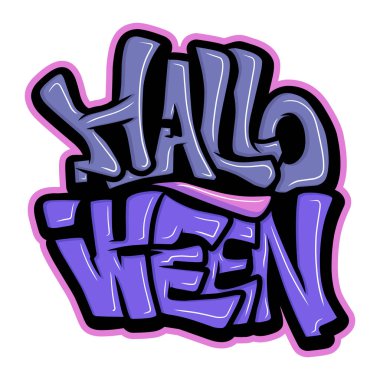 Mutlu Cadılar Bayramı Graffiti etiketleri