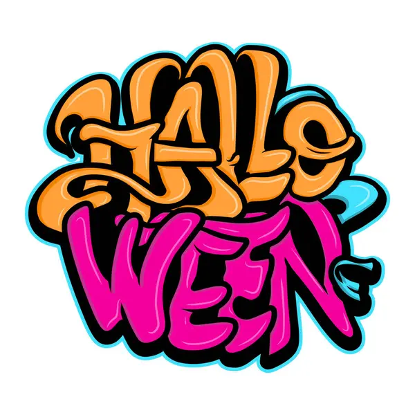 Mutlu Cadılar Bayramı Graffiti etiketleri