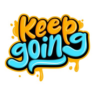 Renkli motivasyonel tipografi sanatı çizimi