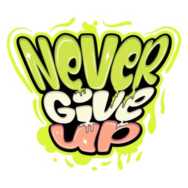 Renkli motivasyonel tipografi sanatı çizimi