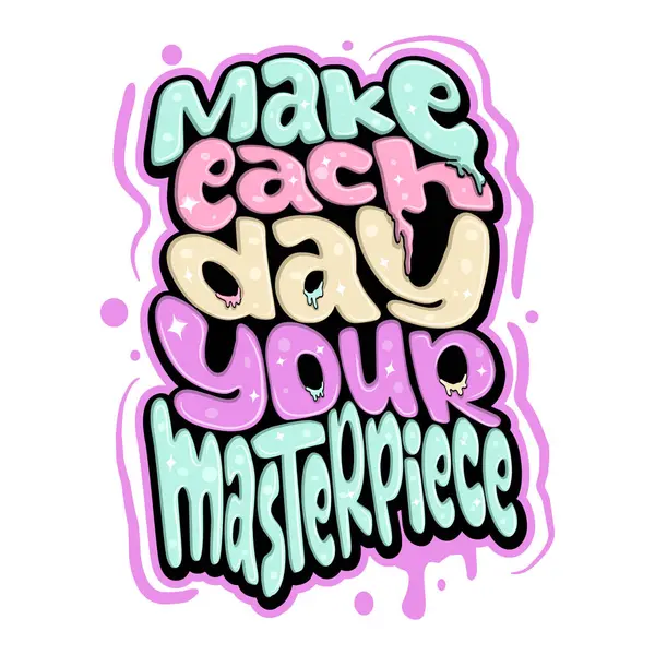 Renkli motivasyonel tipografi sanatı çizimi