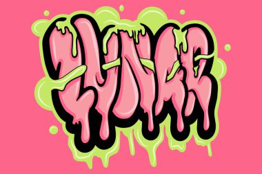 Graffiti harfleri tipografi sanatı çizimi