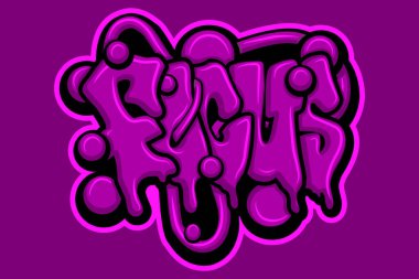 Graffiti harfleri tipografi sanatı çizimi