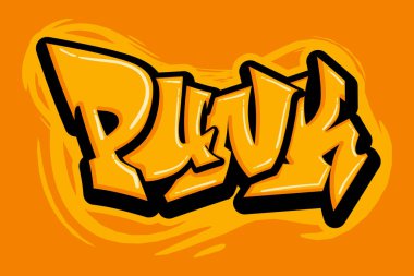 Graffiti harfleri tipografi sanatı çizimi