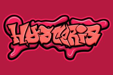 Graffiti harfleri tipografi sanatı çizimi