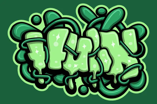 Graffiti harfleri tipografi sanatı çizimi