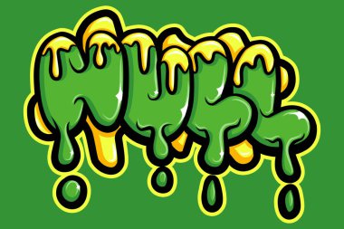 Gövde grafiti harfleri tipografi sanatı