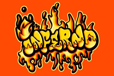 Inferno graffiti harfleri tipografi sanatı