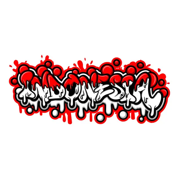 Grafiti sanatında Endonezya bayrağı
