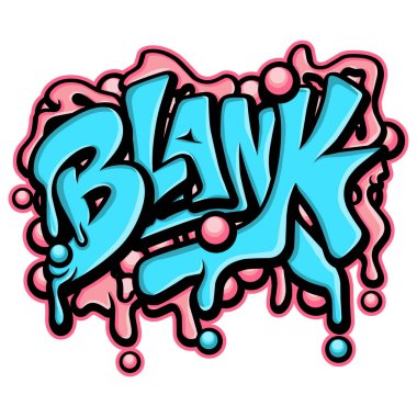 Graffiti harfleri tipografi sanatı çizimi