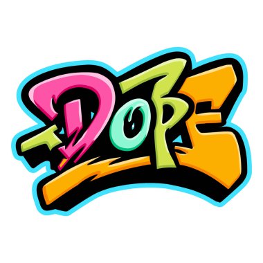 Graffiti harfleri tipografi sanatı çizimi