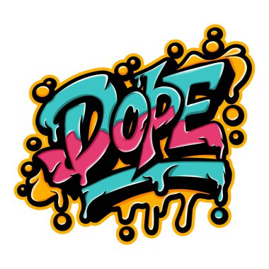 Graffiti harfleri tipografi sanatı çizimi