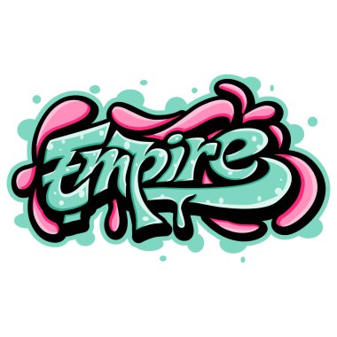 Graffiti harfleri tipografi sanatı çizimi