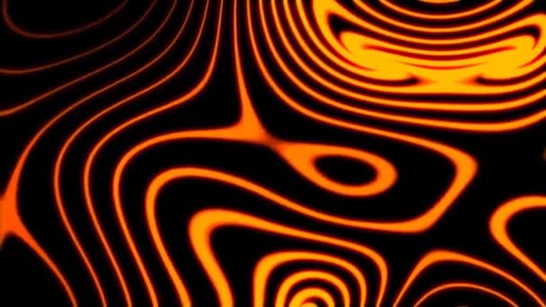 추상적인 다채로운 기하학적 곡선은 원활한 어두운 검은색 트렌디한 비디오 그래픽 — 비디오