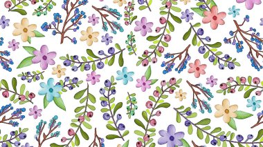 Çiçeksiz suluboya desenli narin yapraklar ve çiçekler. Bahar Çiçeği Tebrik Kartları, Reklamcılık, Afişler, Broşürler ve İlanlar İçin Tasarım. Tropik Yaz Konsepti, Tasarım Elementi. Şeffaf arkaplan, vektör (eps) dosyası kullanılabilir.