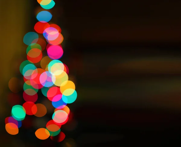 Abstract Background Christmas Tree Bokeh Defocused Lights — Stock Photo, Image
