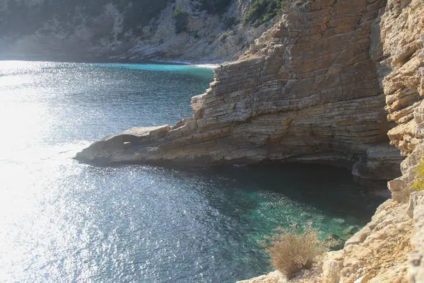 Krásné Moře Skály Cala Blanca Eivissa — Stock fotografie