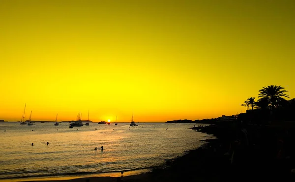 Atardecer Oro Ibiza — Foto de Stock