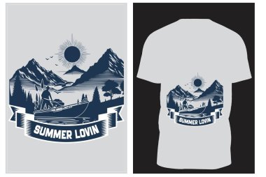 Summer camp T-Shirt designs clipart