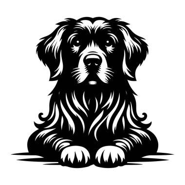 Siyah köpek silueti, köpek silueti vektörü, köpek silueti çizimi, siyah köpek klipsi, siluet köpek grafiği