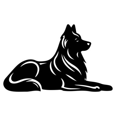 Siyah köpek silueti, köpek silueti vektörü, köpek silueti çizimi, siyah köpek klipsi, siluet köpek grafiği