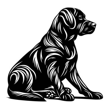 Siyah köpek silueti, köpek silueti vektörü, köpek silueti çizimi, siyah köpek klipsi, siluet köpek grafiği