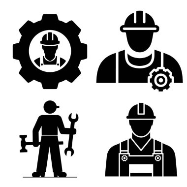 İşçi Bayramı Simgeleri, İnşaat İşçisi Siluetleri