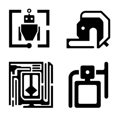 Parlak mavi 3D iletişim ve teknoloji sembolleri ile fotoğraf gerçekçi vektör simgesi seti