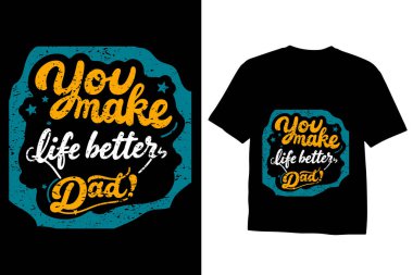 Babalar Günü eski tipografi sanatı, Babalar Günü moda tasarımı içeren vektör t-shirt tasarımı konsepti