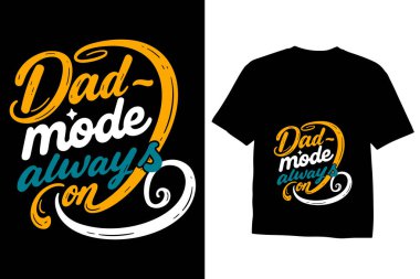 Babalar Günü eski tipografi sanatı, Babalar Günü moda tasarımı içeren vektör t-shirt tasarımı konsepti