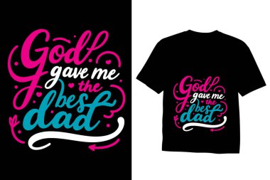 Babalar Günü eski tipografi sanatı, Babalar Günü moda tasarımı içeren vektör t-shirt tasarımı konsepti