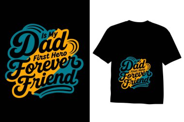 Babalar Günü eski tipografi sanatı, Babalar Günü moda tasarımı içeren vektör t-shirt tasarımı konsepti