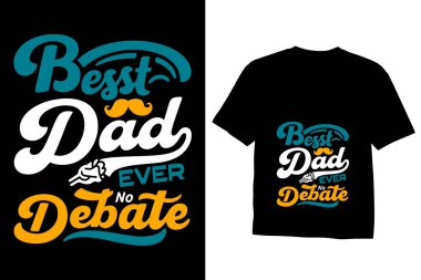 Babalar Günü eski tipografi sanatı, Babalar Günü moda tasarımı içeren vektör t-shirt tasarımı konsepti