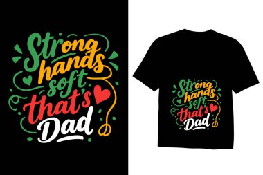 Baba tipografi tişörtü ya da baba günü tişörtü tasarımı