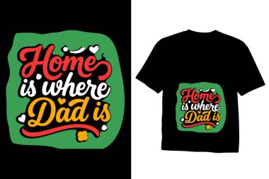 Baba tipografi tişörtü ya da baba günü tişörtü tasarımı