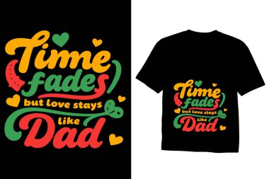 Baba tipografi tişörtü ya da baba günü tişörtü tasarımı