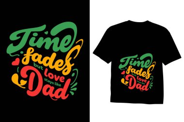 Baba tipografi tişörtü ya da baba günü tişörtü tasarımı