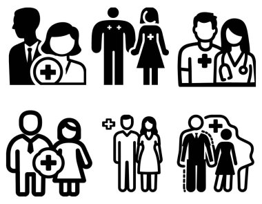 Sağlık Profesyonelleri ve Kurumları İçin Tıbbi Simgeler Ayarlandı