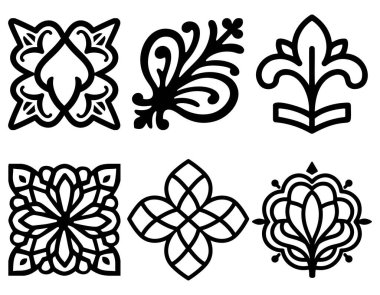 Zarif Lüks Süslü Şablonlar Tasarımı